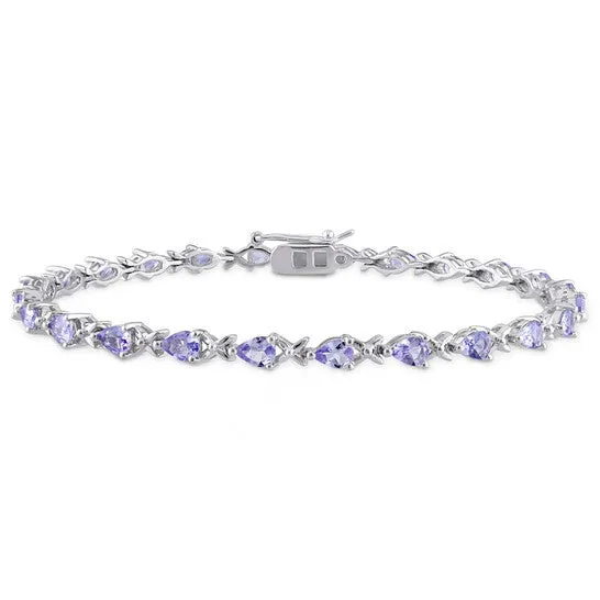 JMS always Bracelets Original AMOUR 4 13 CT TGW Tanzanite Xlink Bracelet In Sterling Silver JMS always Bracelets Original AMOUR 4 13 CT TGW Tanzanite Xlink Bracelet In Sterling Silver