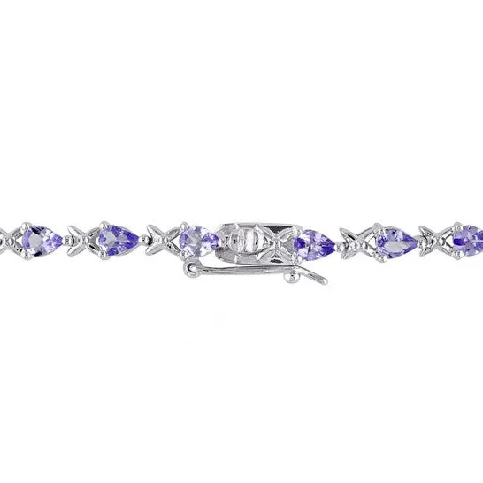 JMS always Bracelets Original AMOUR 4 13 CT TGW Tanzanite Xlink Bracelet In Sterling Silver JMS always Bracelets Original AMOUR 4 13 CT TGW Tanzanite Xlink Bracelet In Sterling Silver
