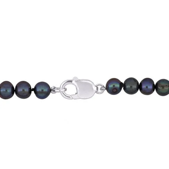 JMS always Bracelets Original AMOUR 885mm Mens Black Freshwater Cultured Pearl String Bracelet in Sterling Silver 9 In JMS always Bracelets Original AMOUR 885mm Mens Black Freshwater Cultured Pearl String Bracelet in Sterling Silver 9 In