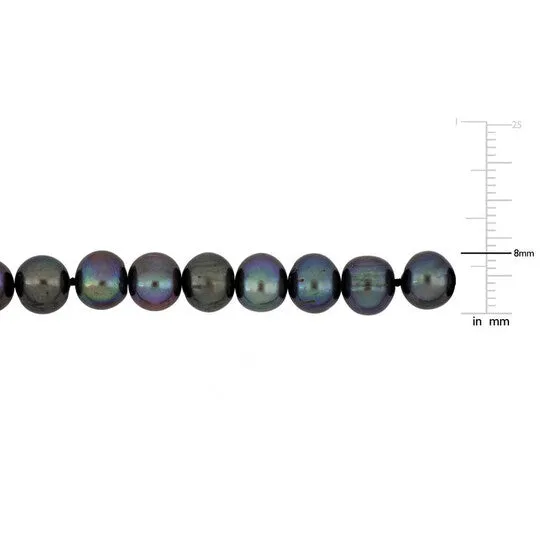 JMS always Bracelets Original AMOUR 885mm Mens Black Freshwater Cultured Pearl String Bracelet in Sterling Silver 9 In JMS always Bracelets Original AMOUR 885mm Mens Black Freshwater Cultured Pearl String Bracelet in Sterling Silver 9 In