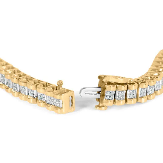JMS always Bracelets Original Haus of Brilliance 14K Yellow Gold 200 Cttw PrincessCut Diamond Classic Link 7 Bracelet IJ Color I1I2 Clarity JMS always Bracelets Original Haus of Brilliance 14K Yellow Gold 200 Cttw PrincessCut Diamond Classic Link 7 Bracelet IJ Color I1I2 Clarity