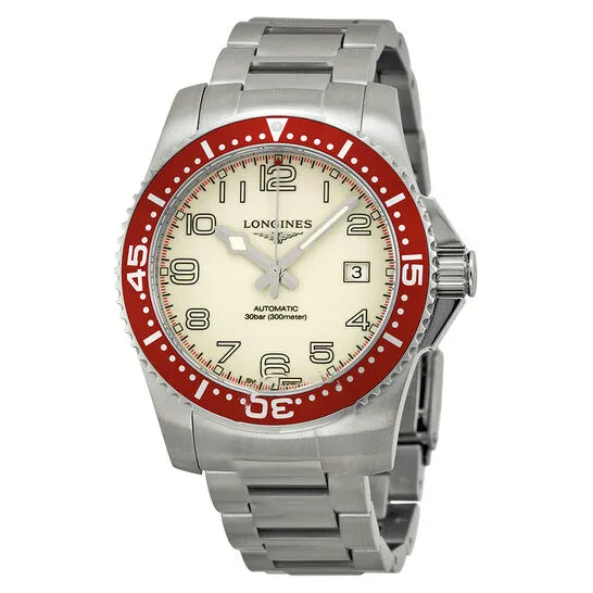 JMS always Bracelets Original Longines Hydro Conquest White Dial Red Bezel Stainless Steel Mens Watch L36954196