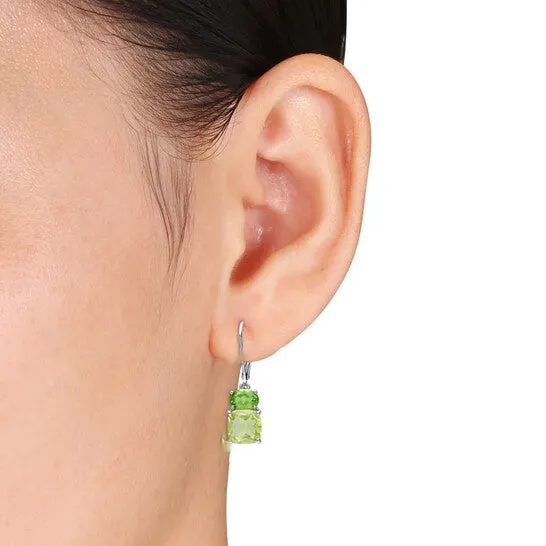 JMS always Earrings Original Amour 5 78 CT TGW Peridot and Lemon Quartz Leverback Earrings in Sterling Silver JMS always Earrings Original Amour 5 78 CT TGW Peridot and Lemon Quartz Leverback Earrings in Sterling Silver