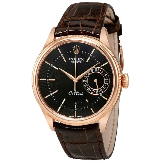 JMS always Earrings Original Rolex Cellini Black Dial 18K Rose Gold Automatic Mens Watch 50515BKSBRL JMS always Earrings Original Rolex Cellini Black Dial 18K Rose Gold Automatic Mens Watch 50515BKSBRL