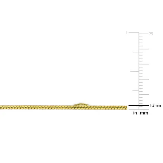 JMS always Necklaces Original AMOUR 12mm Snake Chain Necklace In Yellow Plated Sterling Silver 16 In JMS always Necklaces Original AMOUR 12mm Snake Chain Necklace In Yellow Plated Sterling Silver 16 In