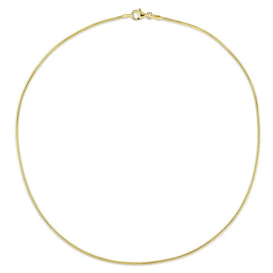 JMS always Necklaces Original AMOUR 12mm Snake Chain Necklace In Yellow Plated Sterling Silver 16 In JMS always Necklaces Original AMOUR 12mm Snake Chain Necklace In Yellow Plated Sterling Silver 16 In