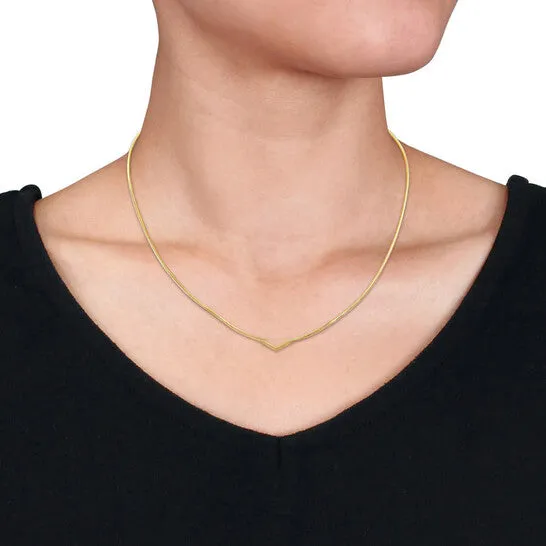 JMS always Necklaces Original AMOUR 12mm Snake Chain Necklace In Yellow Plated Sterling Silver 16 In JMS always Necklaces Original AMOUR 12mm Snake Chain Necklace In Yellow Plated Sterling Silver 16 In