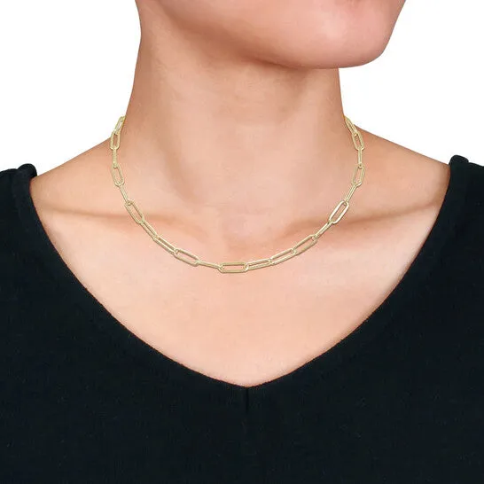 JMS always Necklaces Original AMOUR 43mm Paperclip Chain Necklace In 14K Yellow Gold 16 In JMS always Necklaces Original AMOUR 43mm Paperclip Chain Necklace In 14K Yellow Gold 16 In