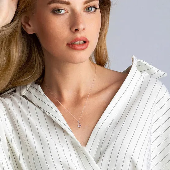 JMS always Necklaces Original AMOUR Heartcut Morganite and Diamond Accent Tiered Dangle Necklace In 14K Rose Gold JMS always Necklaces Original AMOUR Heartcut Morganite and Diamond Accent Tiered Dangle Necklace In 14K Rose Gold