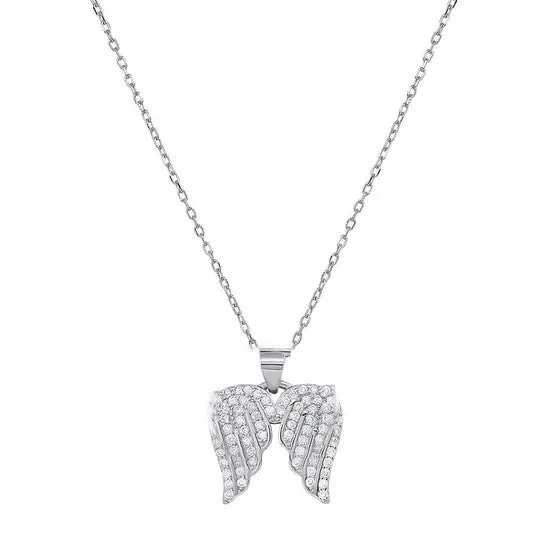 JMS always Necklaces Original Kylie Harper Sterling Silver Cubic Zirconia CZ Angel Wings Pendant JMS always Necklaces Original Kylie Harper Sterling Silver Cubic Zirconia CZ Angel Wings Pendant
