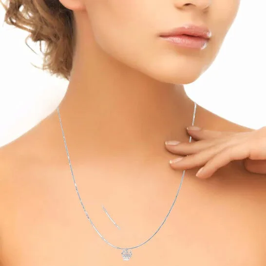 JMS always Necklaces Original maulijewels 010 Carat Natural Diamond Mom Pendant For Woman Crafted In 10k Rose White Yellow Gold With 18 Sterling Silver Box Chain JMS always Necklaces Original maulijewels 010 Carat Natural Diamond Mom Pendant For Woman Crafted In 10k Rose White Yellow Gold With 18 Sterling Silver Box Chain