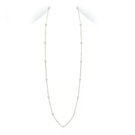 JMS always Necklaces Original Mikimoto Akoya Pearl Long Station Necklace with 18K Yellow Gold 6x65mm 32 PCL2K JMS always Necklaces Original Mikimoto Akoya Pearl Long Station Necklace with 18K Yellow Gold 6x65mm 32 PCL2K