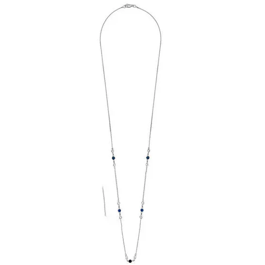 JMS always Necklaces Original PreOwned 14K White Gold Diamond Sapphire Necklace JMS always Necklaces Original PreOwned 14K White Gold Diamond Sapphire Necklace