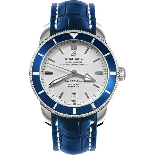 JMS always Original Breitling Superocean Heritage II Silver Dial Mens Blue Crocodile Leather Watch AB202016G828747P Watches JMS always Original Breitling Superocean Heritage II Silver Dial Mens Blue Crocodile Leather Watch AB202016G828747P Watches