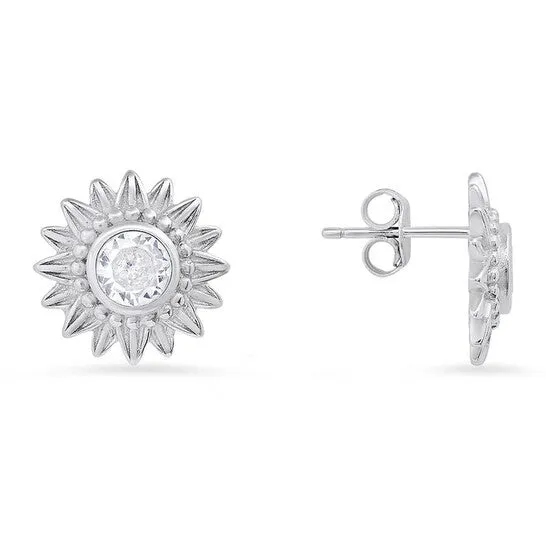 JMS always Original Kylie Harper Sterling Silver Vintage Cubic Zirconia CZ Flower Stud Earrings Earrings JMS always Original Kylie Harper Sterling Silver Vintage Cubic Zirconia CZ Flower Stud Earrings Earrings