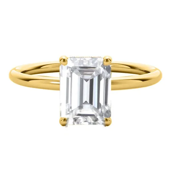 JMS always Original Maulijewels 205 Carat Emerald Cut Moissanite Natural Diamond Womens Engagement Rings In 10K Yellow Gold Earrings JMS always Original Maulijewels 205 Carat Emerald Cut Moissanite Natural Diamond Womens Engagement Rings In 10K Yellow Gold Earrings