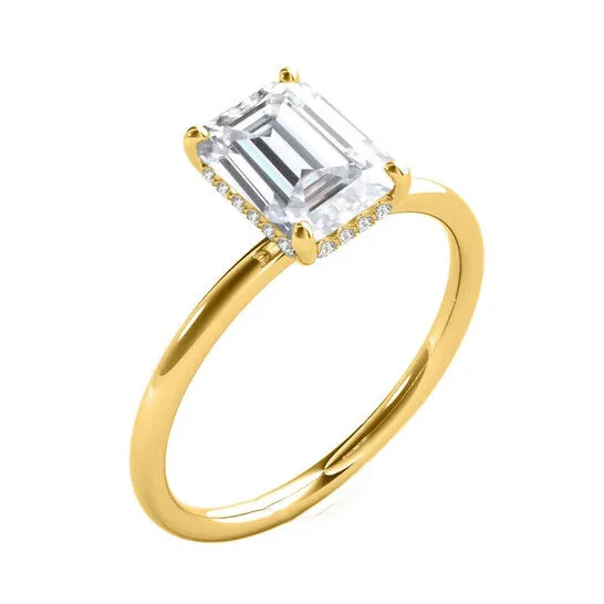 JMS always Original Maulijewels 205 Carat Emerald Cut Moissanite Natural Diamond Womens Engagement Rings In 10K Yellow Gold Earrings JMS always Original Maulijewels 205 Carat Emerald Cut Moissanite Natural Diamond Womens Engagement Rings In 10K Yellow Gold Earrings
