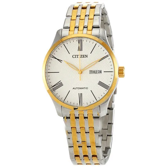 JMS always Rings Original Citizen Automatic White Dial Twotone Mens Watch NH835458A JMS always Rings Original Citizen Automatic White Dial Twotone Mens Watch NH835458A