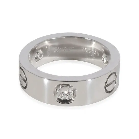 JMS always Rings Original PreOwned Cartier Love Diamond Ring in 18K White Gold 022 CTW JMS always Rings Original PreOwned Cartier Love Diamond Ring in 18K White Gold 022 CTW