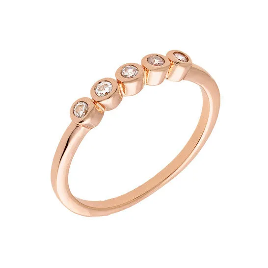 JMS always Rings Original Sole du Soleil Marigold Collection Womens 18k RG Plated Stackable Bezel Fashion Ring JMS always Rings Original Sole du Soleil Marigold Collection Womens 18k RG Plated Stackable Bezel Fashion Ring