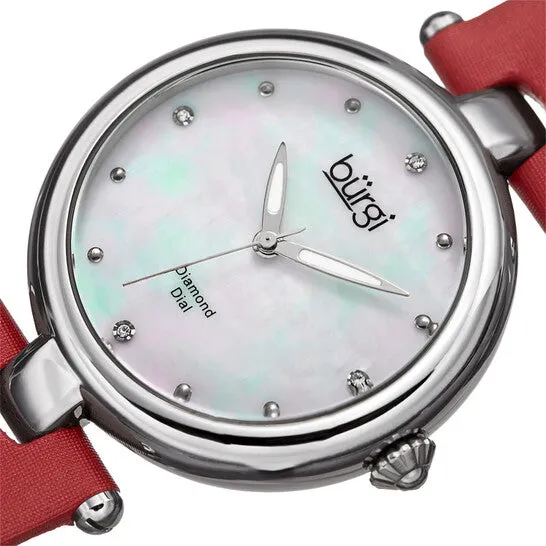 JMS always Watches Original Burgi Quartz Diamond Mother of Pearl Dial Ladies Watch BUR169RD JMS always Watches Original Burgi Quartz Diamond Mother of Pearl Dial Ladies Watch BUR169RD