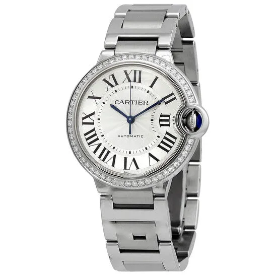 JMS always Watches Original Cartier Ballon Bleu 36 mm Automatic Diamond Silver Dial Ladies Watch w4bb0024 JMS always Watches Original Cartier Ballon Bleu 36 mm Automatic Diamond Silver Dial Ladies Watch w4bb0024