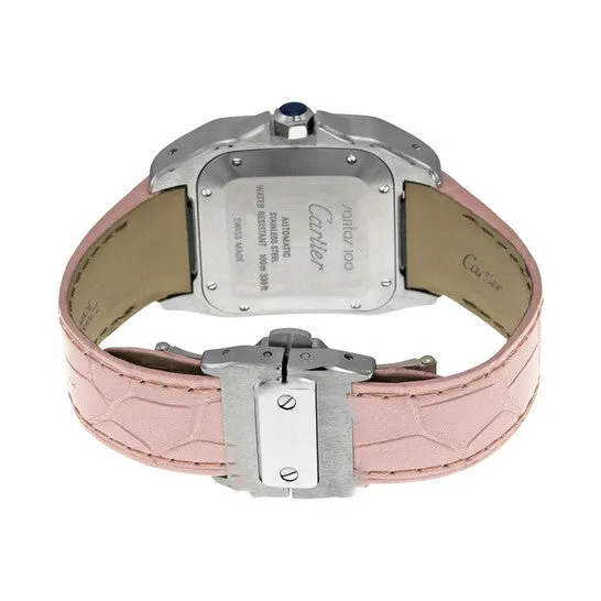 JMS always Watches Original Cartier Santos 100 Silver Dial Ladies Watch W20126X8