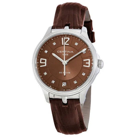 JMS always Watches Original Certina DS Dream Diamond Brown Dial Ladies Watch C0212101629600 JMS always Watches Original Certina DS Dream Diamond Brown Dial Ladies Watch C0212101629600