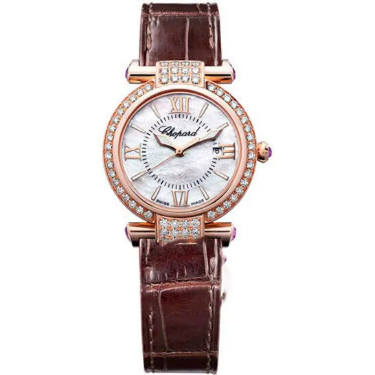 JMS always Watches Original Chopard Imperiale Diamond Mother of Pearl Dial 18 kt Rose Gold Ladies Watch 3842385003