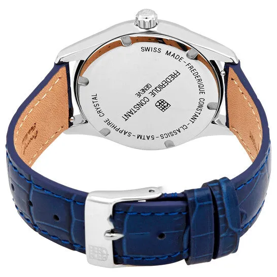 JMS always Watches Original Frederique Constant Classics Silver Dial Blue Leather Ladies Watch FC220MS3B6 JMS always Watches Original Frederique Constant Classics Silver Dial Blue Leather Ladies Watch FC220MS3B6