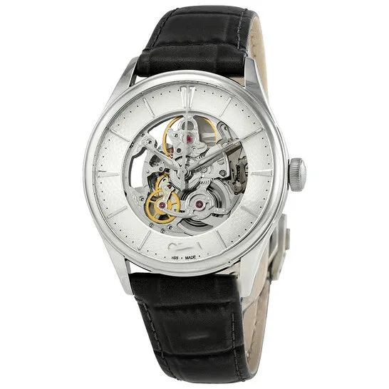 JMS always Watches Original Oris Artelier Silver Skeleton Dial Automatic Mens Leather Watch 01 734 7721 405107 5 21 61FC JMS always Watches Original Oris Artelier Silver Skeleton Dial Automatic Mens Leather Watch 01 734 7721 405107 5 21 61FC