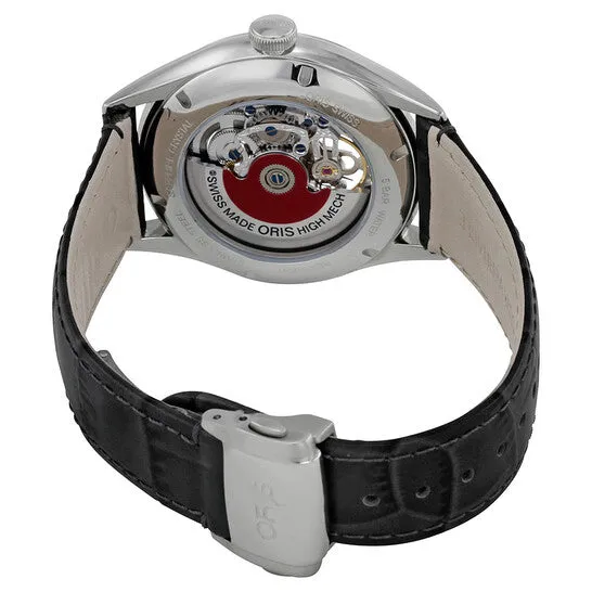 JMS always Watches Original Oris Artelier Silver Skeleton Dial Automatic Mens Leather Watch 01 734 7721 405107 5 21 61FC JMS always Watches Original Oris Artelier Silver Skeleton Dial Automatic Mens Leather Watch 01 734 7721 405107 5 21 61FC