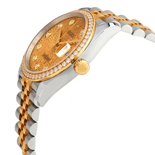 JMS always Watches Original Rolex Datejust 36 Automatic Champagne Jubilee Motif Dial Diamond Watch M126283RBR0019 JMS always Watches Original Rolex Datejust 36 Automatic Champagne Jubilee Motif Dial Diamond Watch M126283RBR0019
