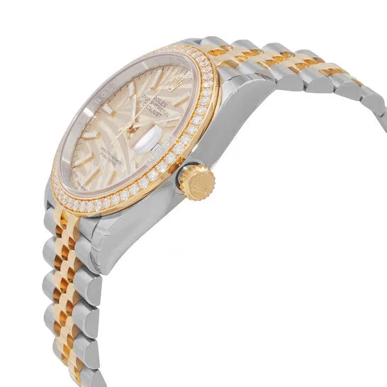 JMS always Watches Original Rolex Datejust 36 Automatic Champagne Palm Motif Dial Chronometer Diamond Watch 126283CSPLMJ JMS always Watches Original Rolex Datejust 36 Automatic Champagne Palm Motif Dial Chronometer Diamond Watch 126283CSPLMJ