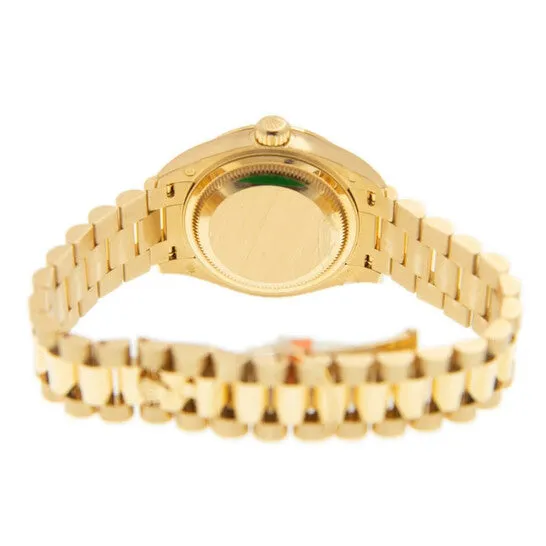 JMS always Watches Original Rolex LadyDatejust Mint Green Dial 18 Carat Yellow Gold President Watch 279138GNDP JMS always Watches Original Rolex LadyDatejust Mint Green Dial 18 Carat Yellow Gold President Watch 279138GNDP