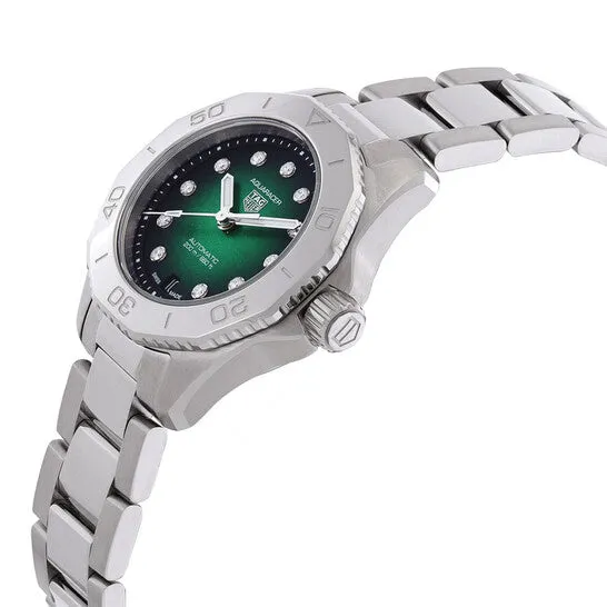 JMS always Watches Original Tag Heuer Aquaracer Automatic Diamond Green Dial Ladies Watch WBP2415BA0622 JMS always Watches Original Tag Heuer Aquaracer Automatic Diamond Green Dial Ladies Watch WBP2415BA0622