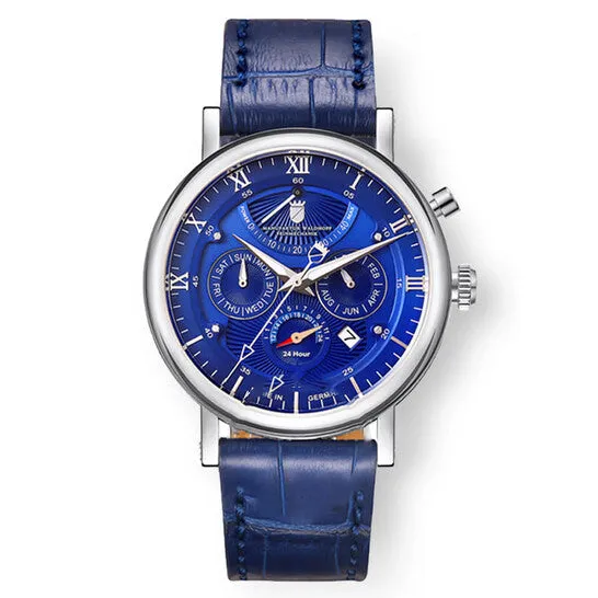JMS always Watches Original Waldhoff Multimatic Blue Dial Blue Leather Mens Watch 03B JMS always Watches Original Waldhoff Multimatic Blue Dial Blue Leather Mens Watch 03B