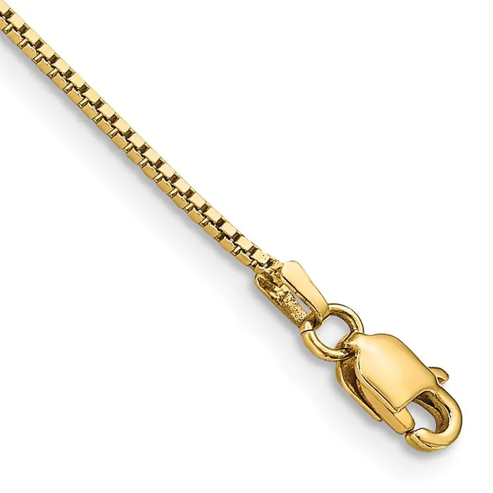 MDS Bracelets 14K Yellow Gold 8 inch 95mm Box with Lobster Clasp Bracelet