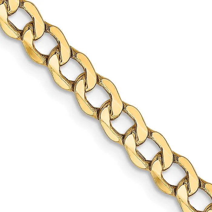 MDS Necklaces 14K Yellow Gold 16 inch 43mm SemiSolid Curb with Lobster Clasp Chain Necklace MDS Necklaces 14K Yellow Gold 16 inch 43mm SemiSolid Curb with Lobster Clasp Chain Necklace