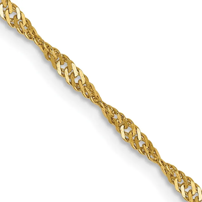 MDS Necklaces 14K Yellow Gold 18 inch 170mm Singapore with Lobster Clasp Chain Necklace MDS Necklaces 14K Yellow Gold 18 inch 170mm Singapore with Lobster Clasp Chain Necklace