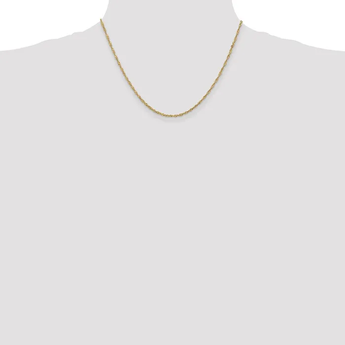 MDS Necklaces 14K Yellow Gold 18 inch 170mm Singapore with Lobster Clasp Chain Necklace MDS Necklaces 14K Yellow Gold 18 inch 170mm Singapore with Lobster Clasp Chain Necklace