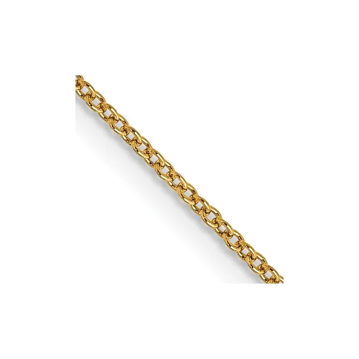 MDS Necklaces 14K Yellow Gold 18 inch 9mm Cable with Spring Ring Clasp Chain Necklace MDS Necklaces 14K Yellow Gold 18 inch 9mm Cable with Spring Ring Clasp Chain Necklace