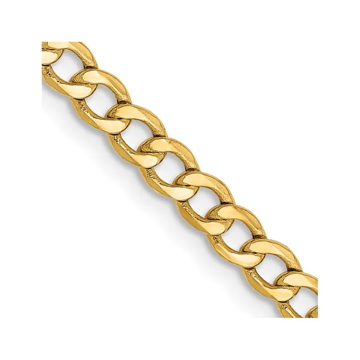 MDS Necklaces 14K Yellow Gold 20 inch 285mm SemiSolid Curb with Lobster Clasp Chain Necklace MDS Necklaces 14K Yellow Gold 20 inch 285mm SemiSolid Curb with Lobster Clasp Chain Necklace