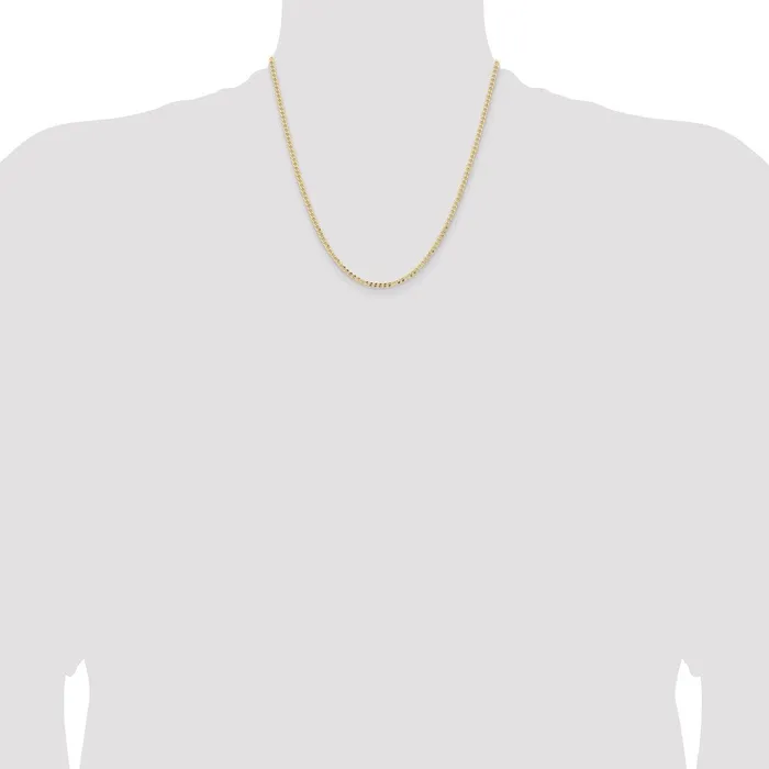 MDS Necklaces 14K Yellow Gold 20 inch 285mm SemiSolid Curb with Lobster Clasp Chain Necklace MDS Necklaces 14K Yellow Gold 20 inch 285mm SemiSolid Curb with Lobster Clasp Chain Necklace