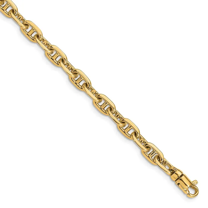 MDS Solid 14K Yellow Gold 24 inch 51mm Hand Polished Fancy Link with Lobster Clasp Chain Necklace Necklaces MDS Solid 14K Yellow Gold 24 inch 51mm Hand Polished Fancy Link with Lobster Clasp Chain Necklace Necklaces