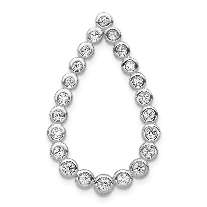 Necklaces 14k White Gold 12ct Real Diamond Teardrop Chain Slide Goldia Necklaces 14k White Gold 12ct Real Diamond Teardrop Chain Slide Goldia