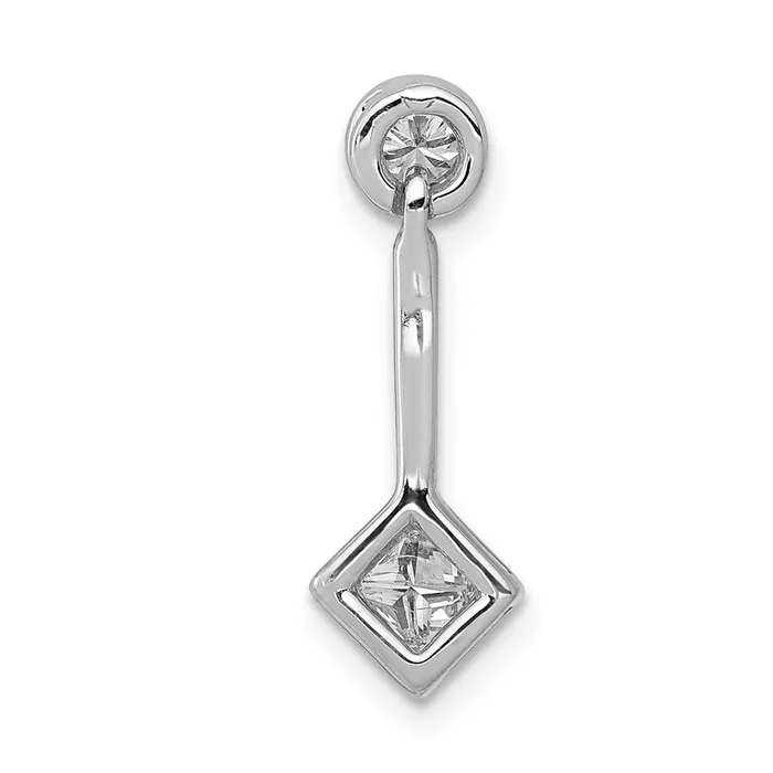 Necklaces 14k White Gold 14ct Real Diamond Chain Slide Pendant Goldia