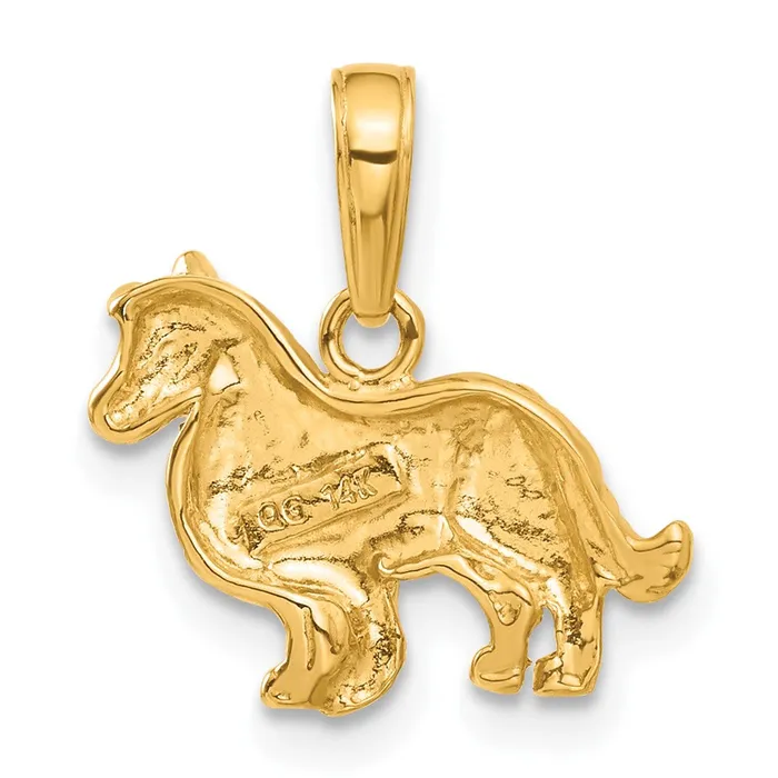 Necklaces 14k Yellow Gold Collie Dog Pendant Goldia