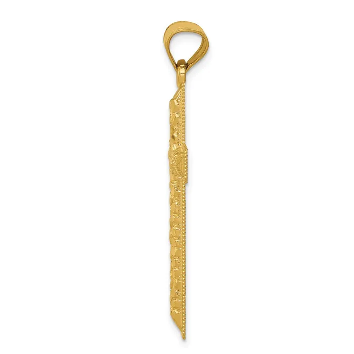 Necklaces 14k Yellow Gold Diamondcut Latin Cross Pendant Goldia