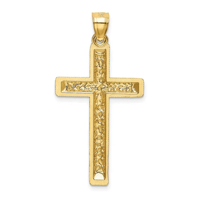 Necklaces 14k Yellow Gold Diamondcut Latin Cross Pendant Goldia